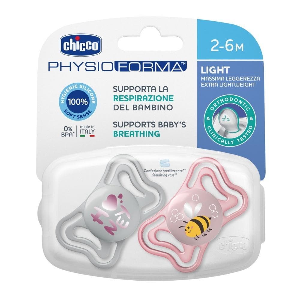Smoczek uspokajający Chicco PhysioForma Light różowy 2-6 miesięcy