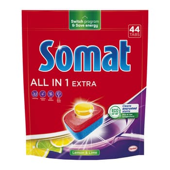 Somat All in 1 Extra tabletki do zmywarki Lemon Lime 44 sztuki