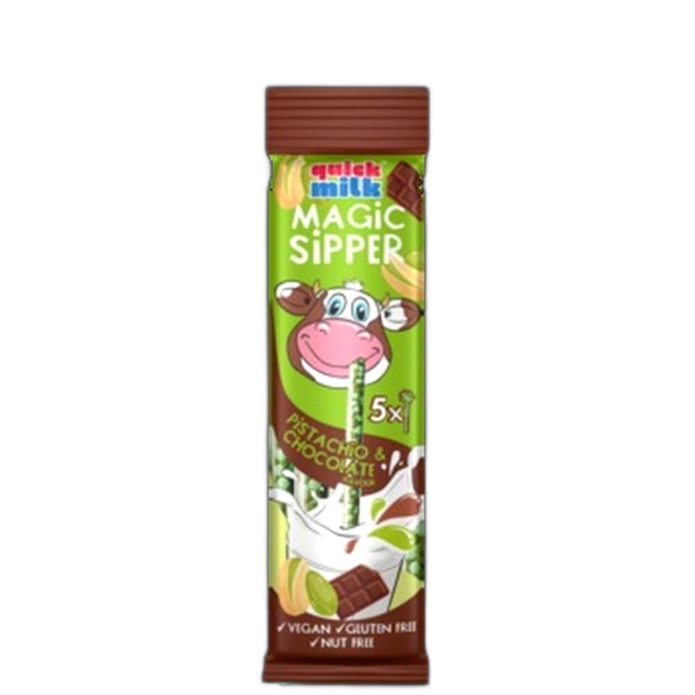 Słomki do picia Quick Milk o smaku pistacjowo-czekoladowym