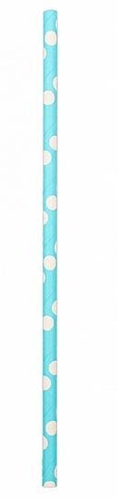 Słomki niebieskie 20cm 6szt PARTY GO