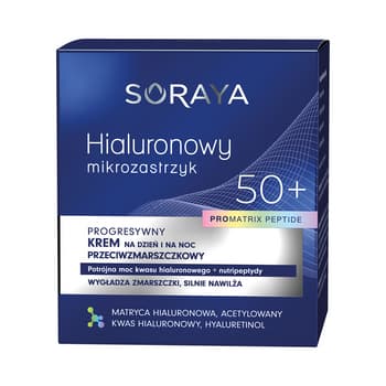 Soraya Hialuronowy Mikrozastrzyk Pro Matrix Peptide 50+ krem do twarzy przeciwzmarszczkowy 50 ml