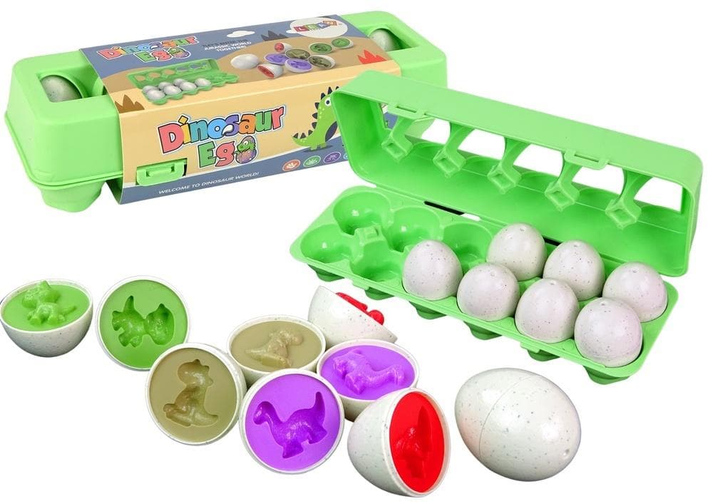 Sorter edukacyjny jajka dinozaura układanka 12 szt