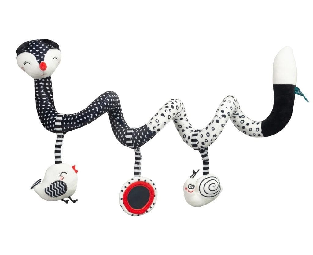 Spirala pluszowa Lisek Black&White edukacyjna