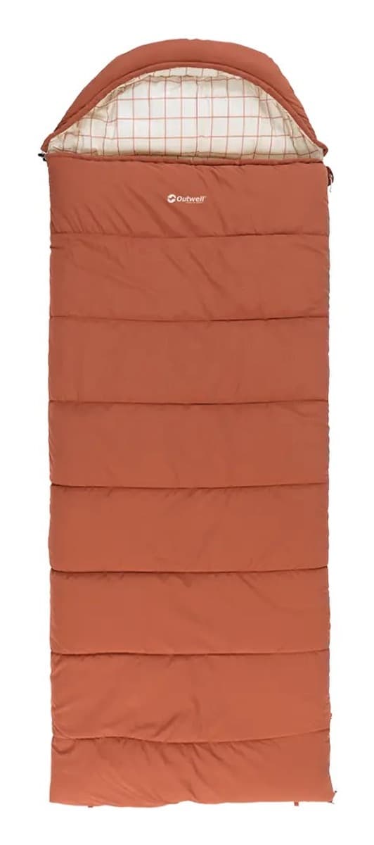 Śpiwór syntetyczny Outwell Camper Lux (200 cm) - czerwony, lewy