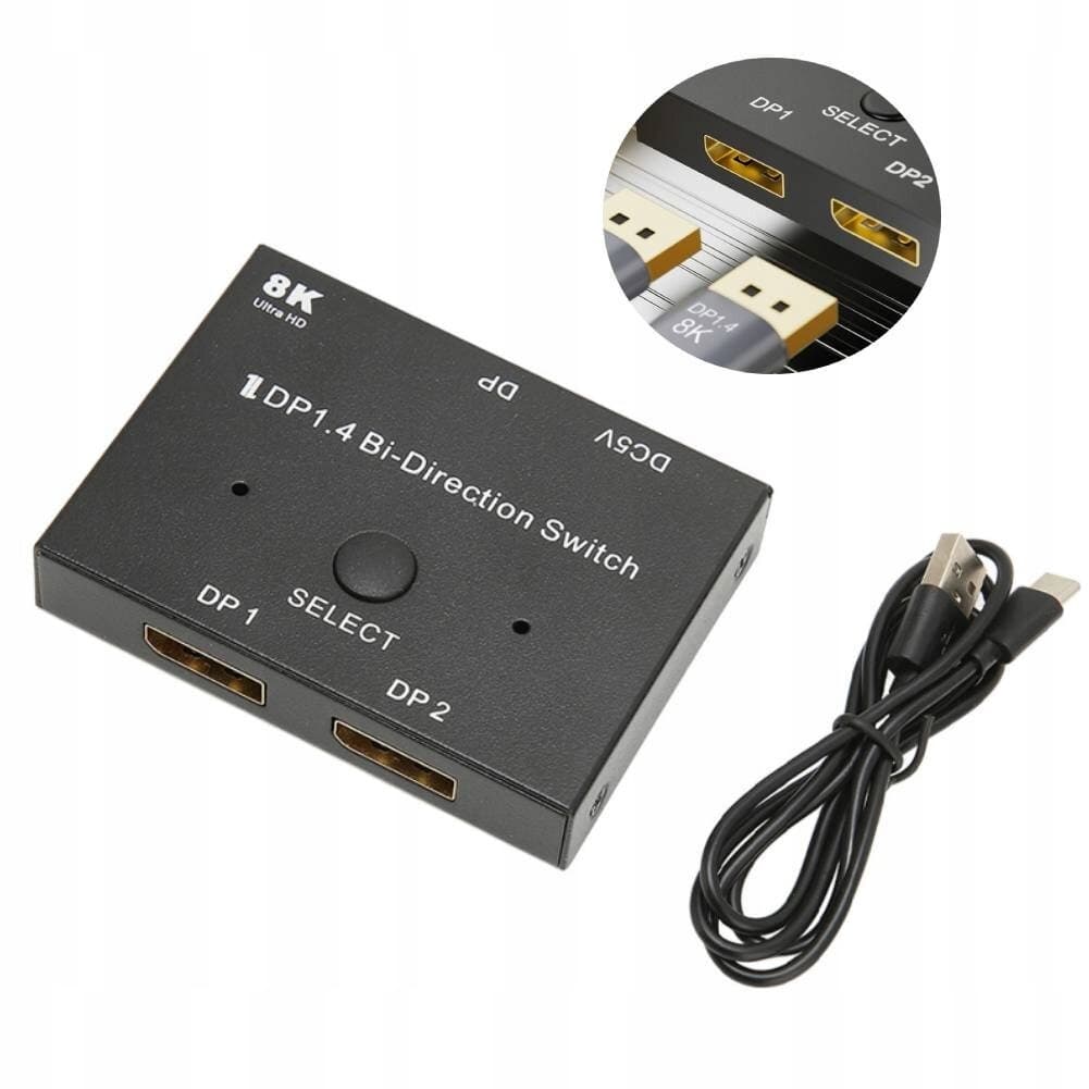 Splitter DisplayPort 1.4 na 2x DisplayPort 4K 60Hz