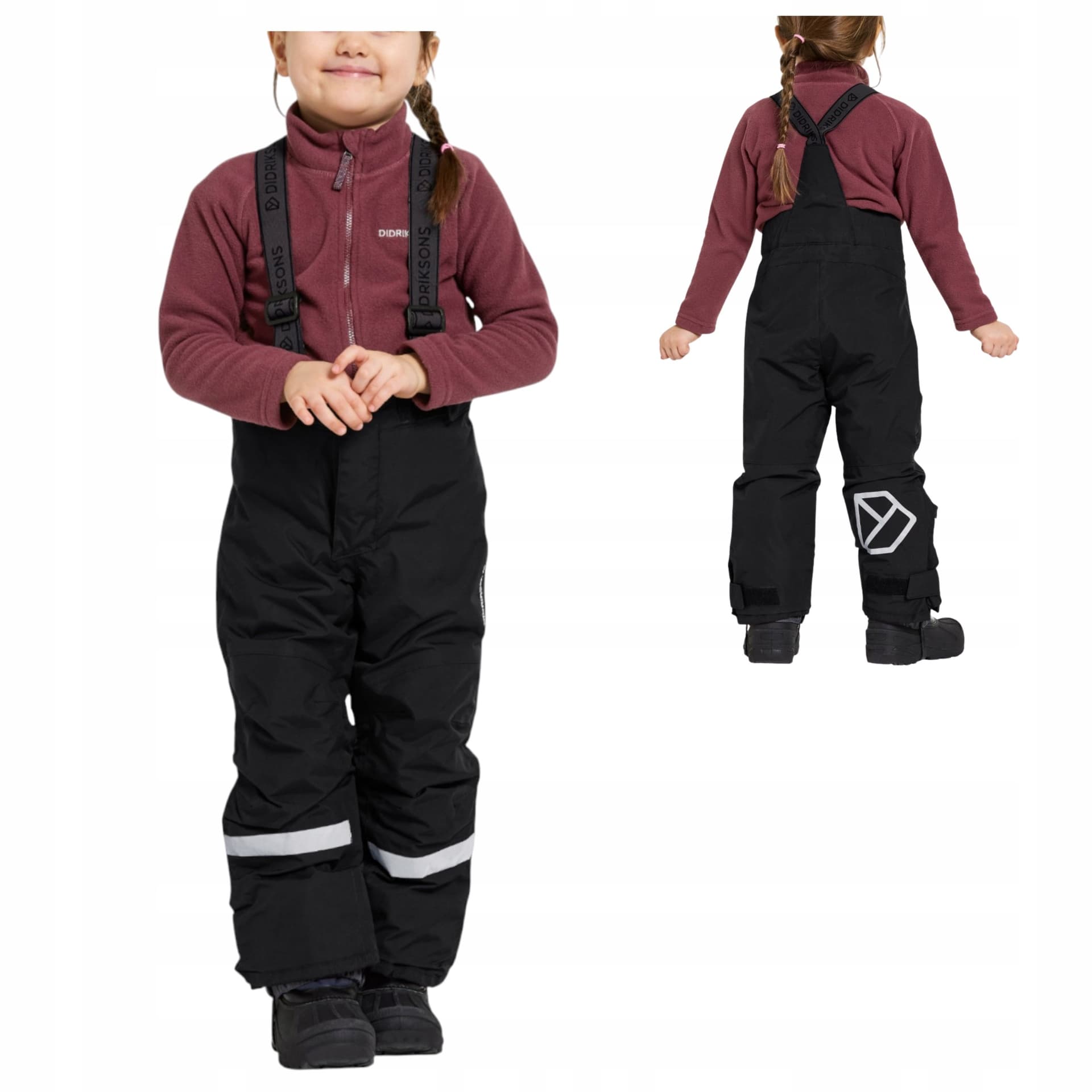 Spodnie dziecięce Didriksons Narvi Pant 2 - czarne, rozmiar 110 cm