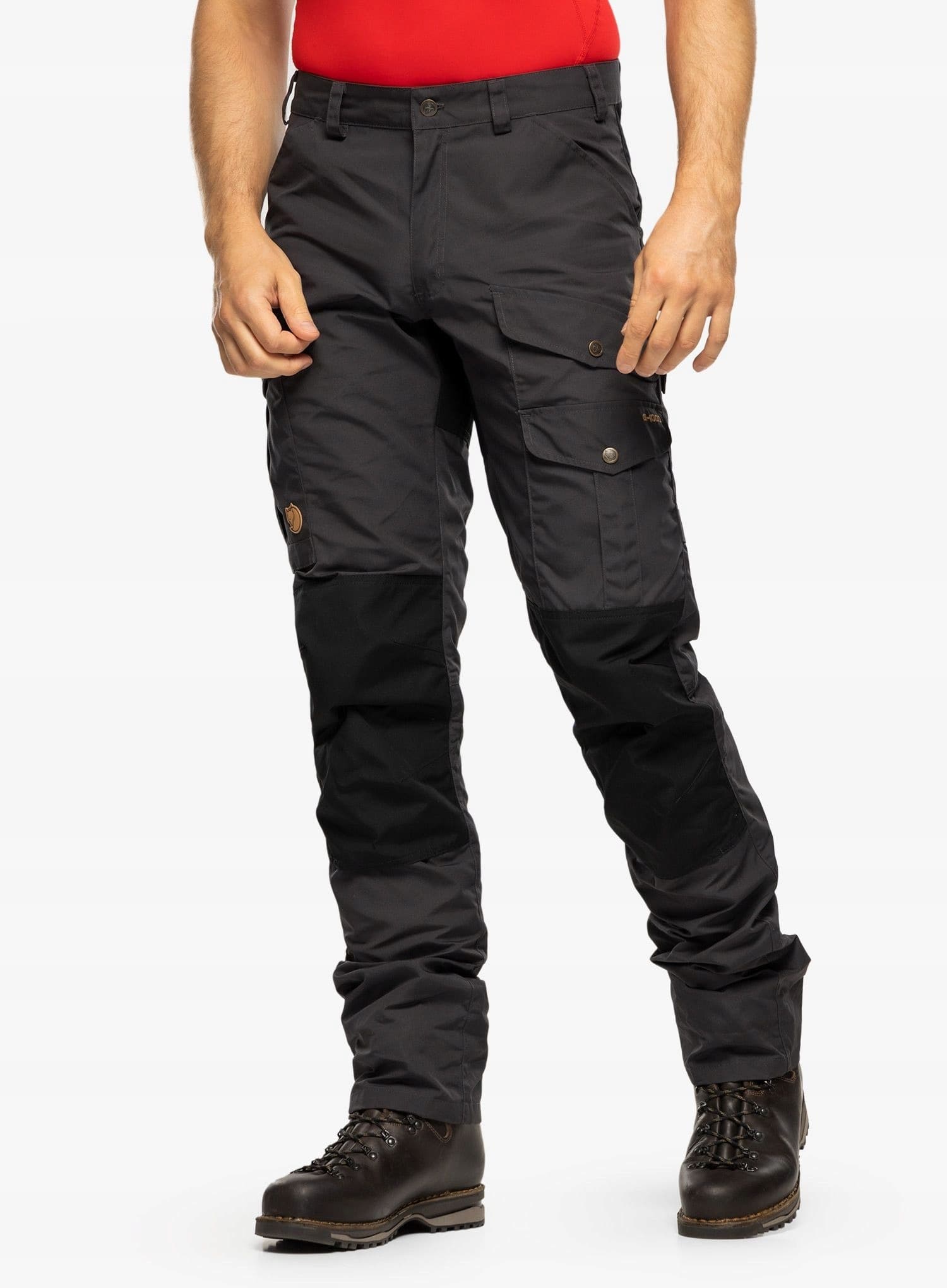 Spodnie Fjallraven Barents Pro - szare/czarne, rozmiar 48 (M)