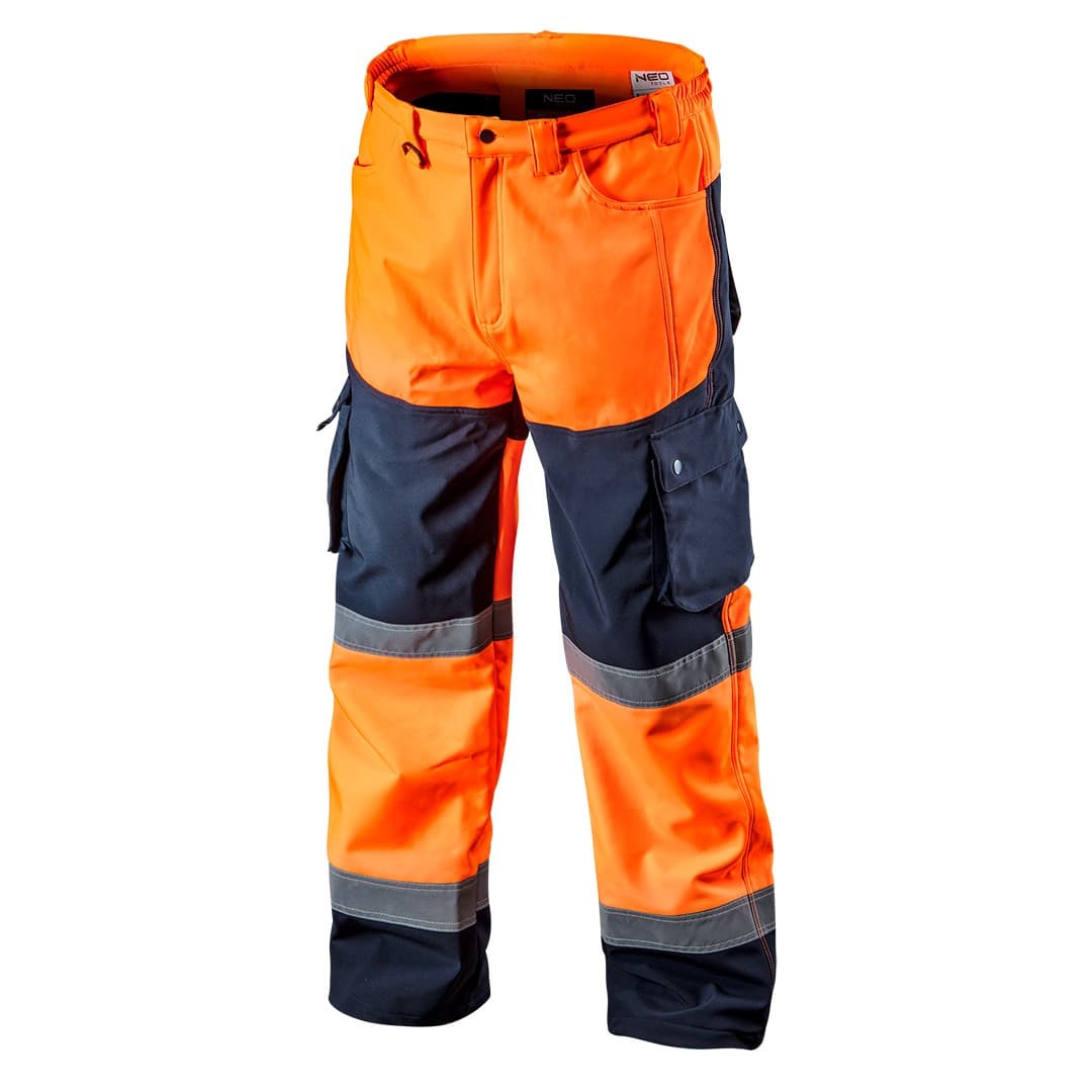 Spodnie robocze ostrzegawcze softshell pomarańczowe, rozmiar XXXL