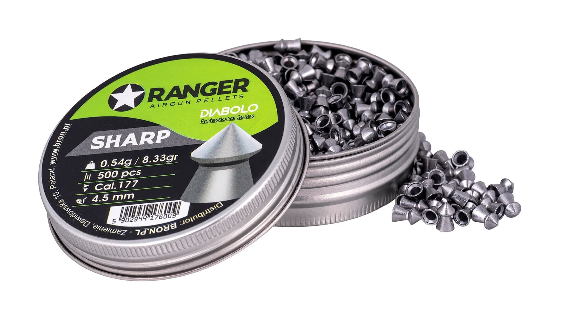 Śrut diabolo RANGER Professional kaliber 4,5 mm 500 sztuk