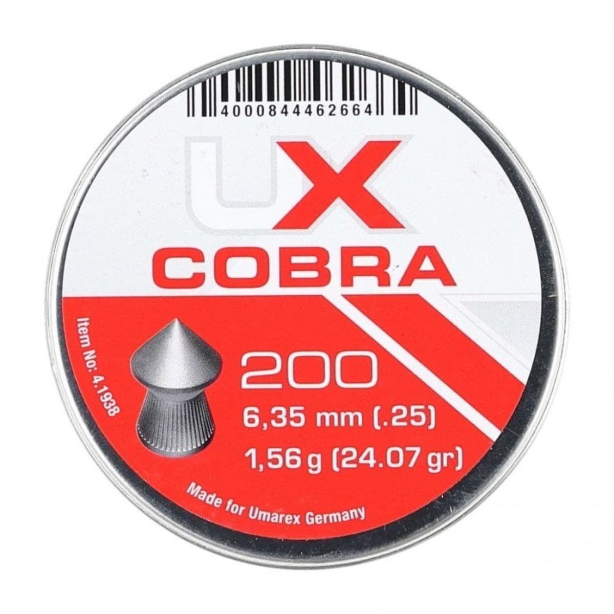 Śrut pistoletowy Umarex Cobra Pointed Ribbed 6,35 mm 200 sztuk