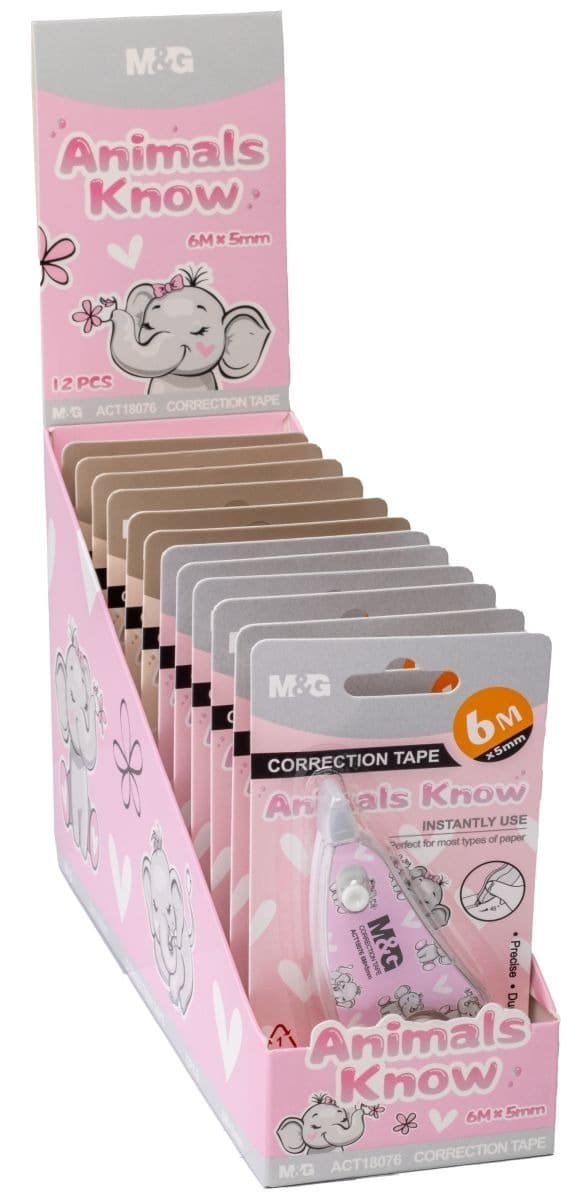 Staedtler Korektor w Taśmie Animal Planet - 12 szt. w Displayu