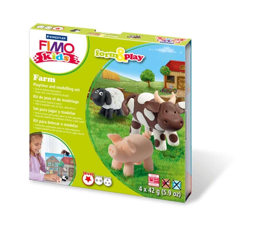 Staedtler Zestaw FIMO Kids Form&Play Farma 4 x 42g
