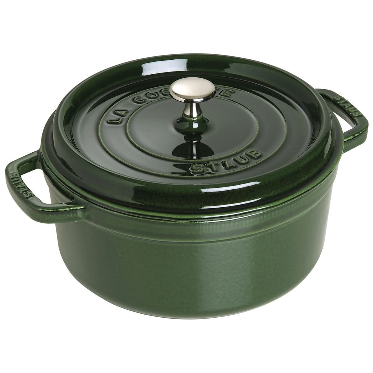 Staub Roaster Okrągły Garnek Żeliwny z Pokrywą, 24 cm, Zielony