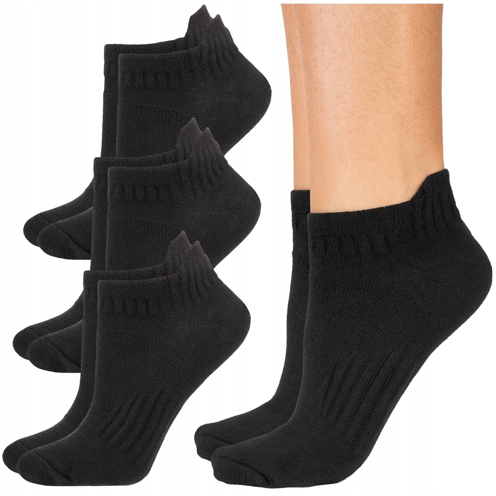 Stopki sportowe unisex 3 pary rozmiar 37-41