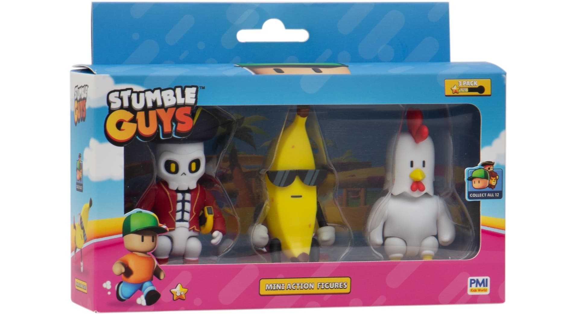 Figurki Stumble Guys akcji Banana Guy Chicken Capt Nohart 3 szt