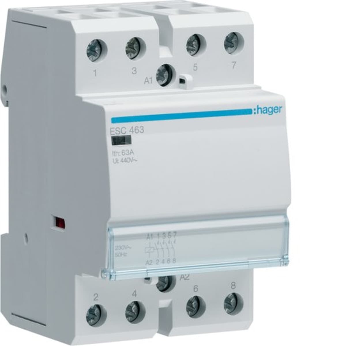 Stycznik modułowy 63A 4-zaciskowy 3-modułowy 230V AC