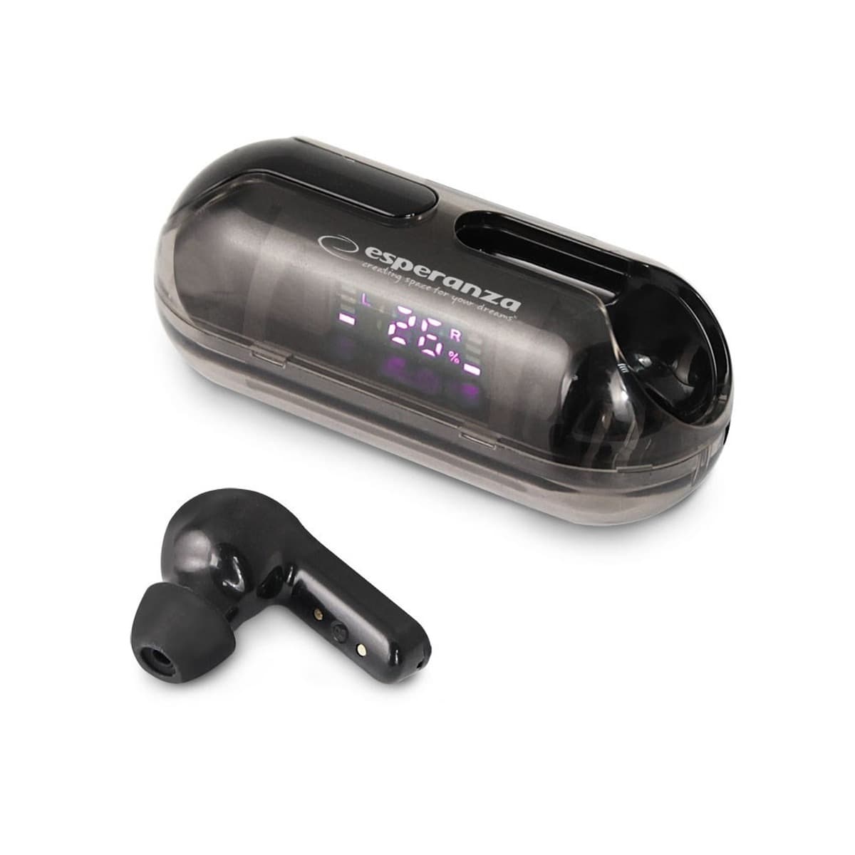 Słuchawki douszne Bluetooth TWS Esperanza Daphnis EH239K czarne
