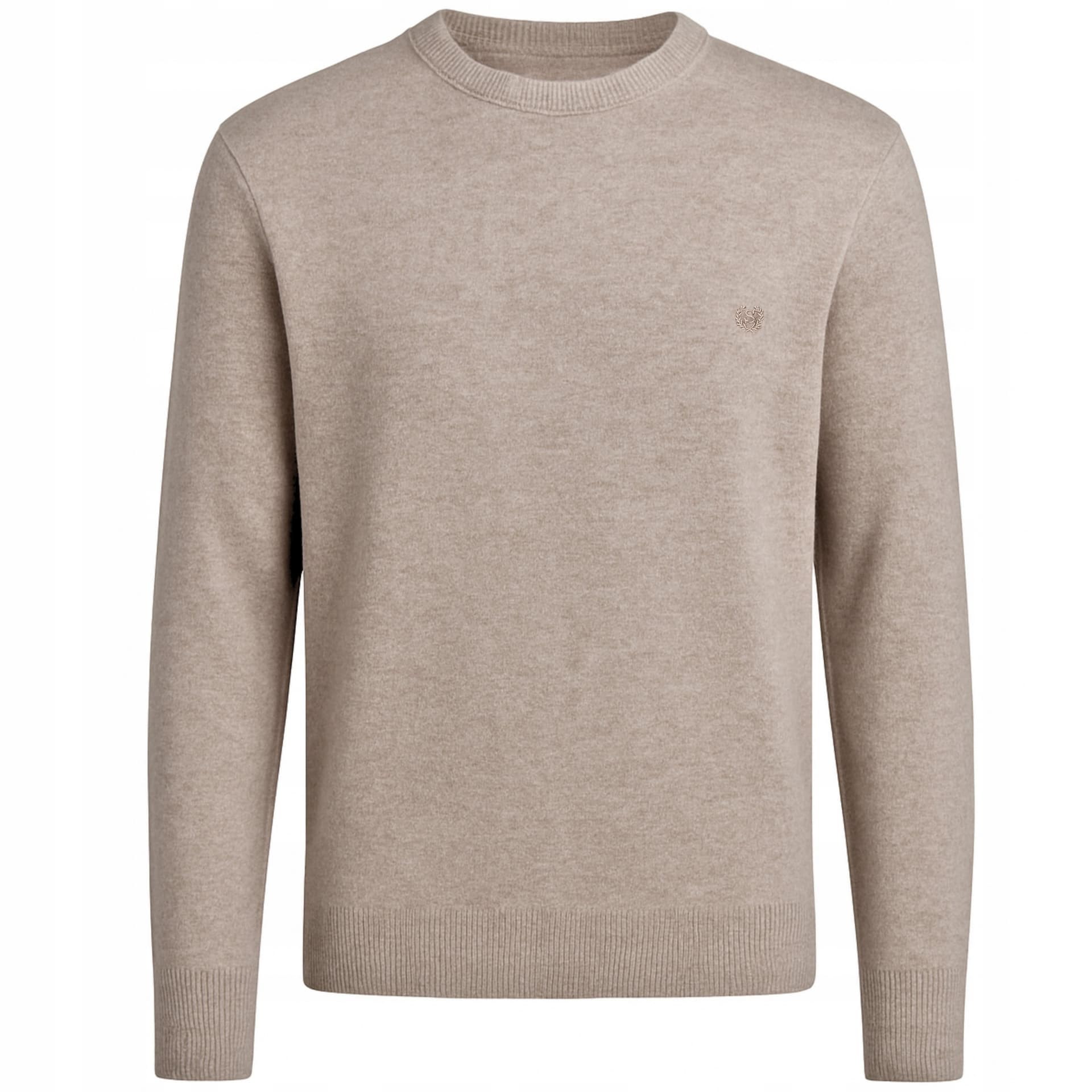 Sweter męski kaszmir XL beżowy