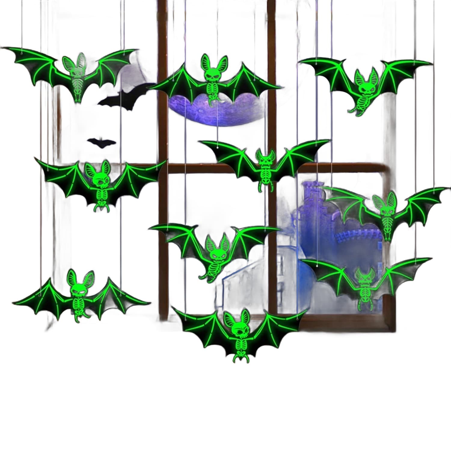 Nietoperz Świecący w Ciemności Halloweenowy Dekoracja N0013