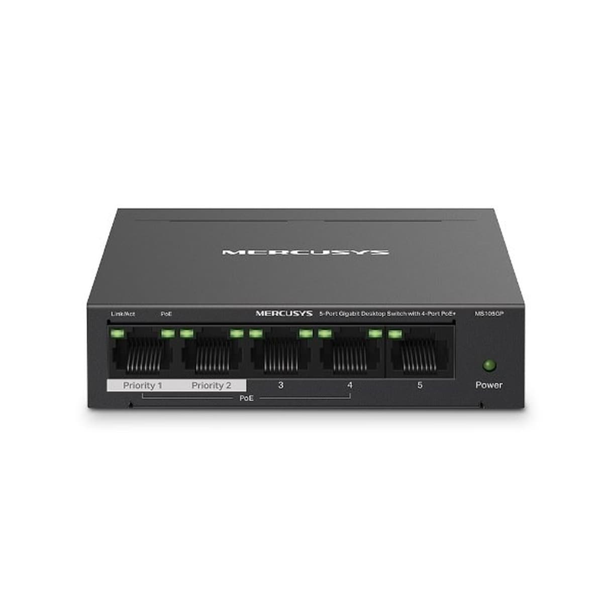 Switch Mercusys MS105GP - 5-portowy gigabitowy switch PoE+