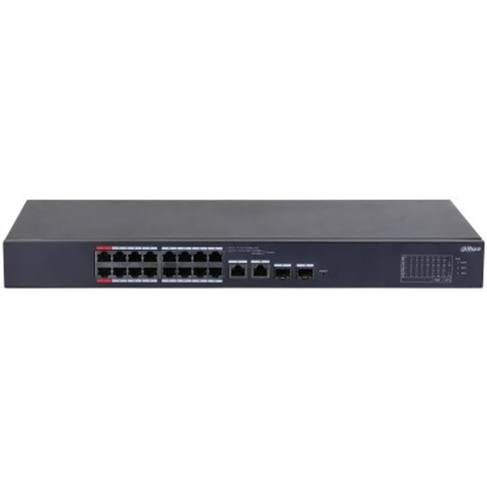 Switch PoE 16-portowy z 2 portami RJ45/SFP
