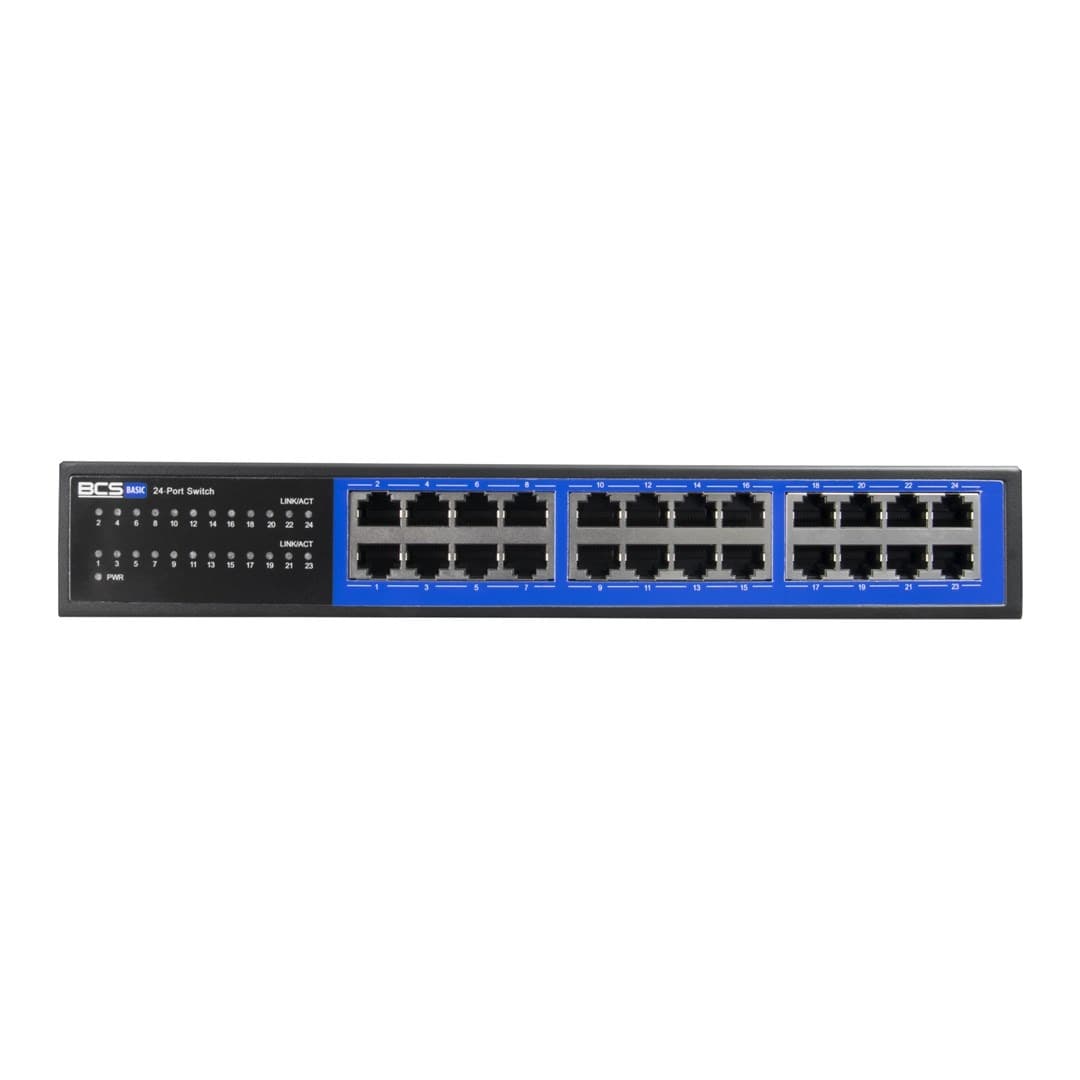 Switch PoE 24-portowy Gigabit 1 Gbps BCS-B-S24G BCS BASIC 1U rack