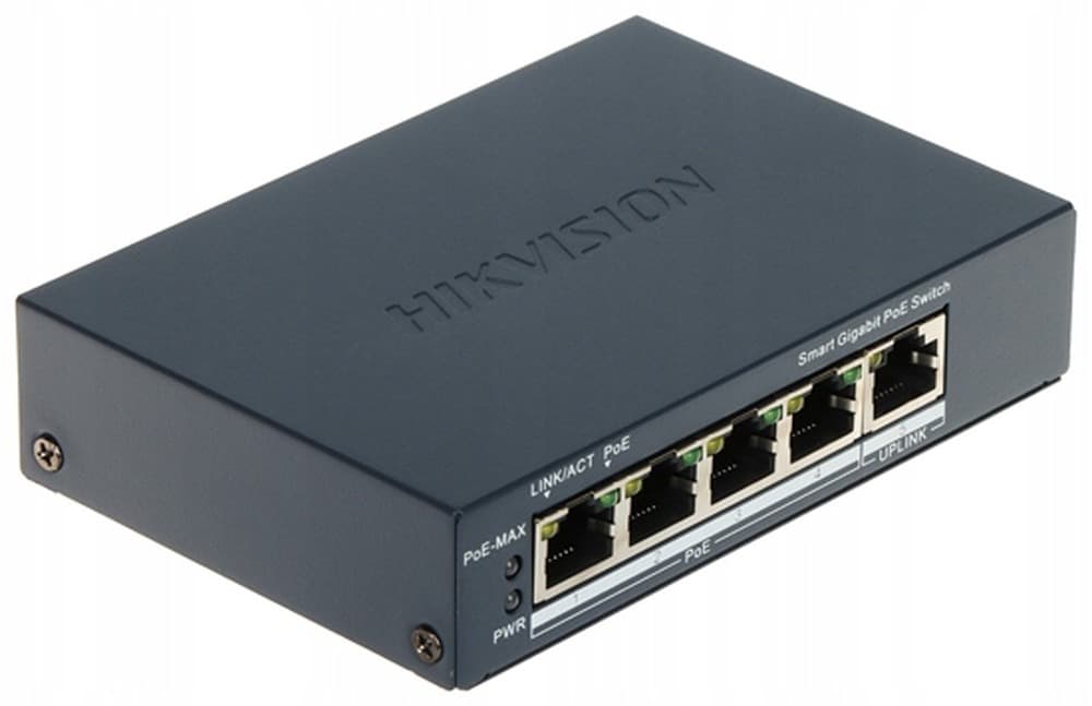 Switch PoE 4-portowy Hikvision