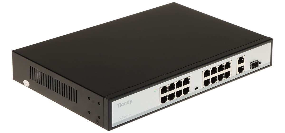 Switch PoE Tiandy TC-P3S019 SPEC:H/1621/AT/180, 16-portowy SFP