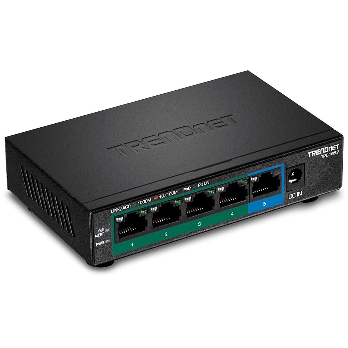 Switch sieciowy 5-portowy Gigabit PoE+ 32W Metalowa obudowa