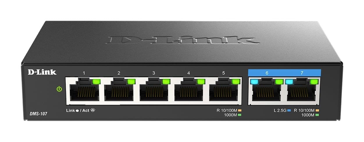 D-Link Przełącznik sieciowy 7-portowy Gigabit Ethernet niezarządzany