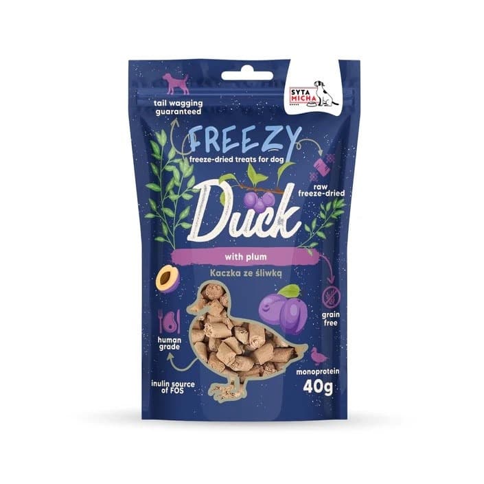 Syta Micha Przysmak dla psa Freezy Kaczka ze śliwką i tymiankiem 40 g