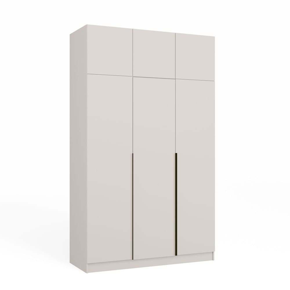 Szafa 3-drzwiowa SENSO 3D z nadstawkami kaszmir 250 cm wysoka