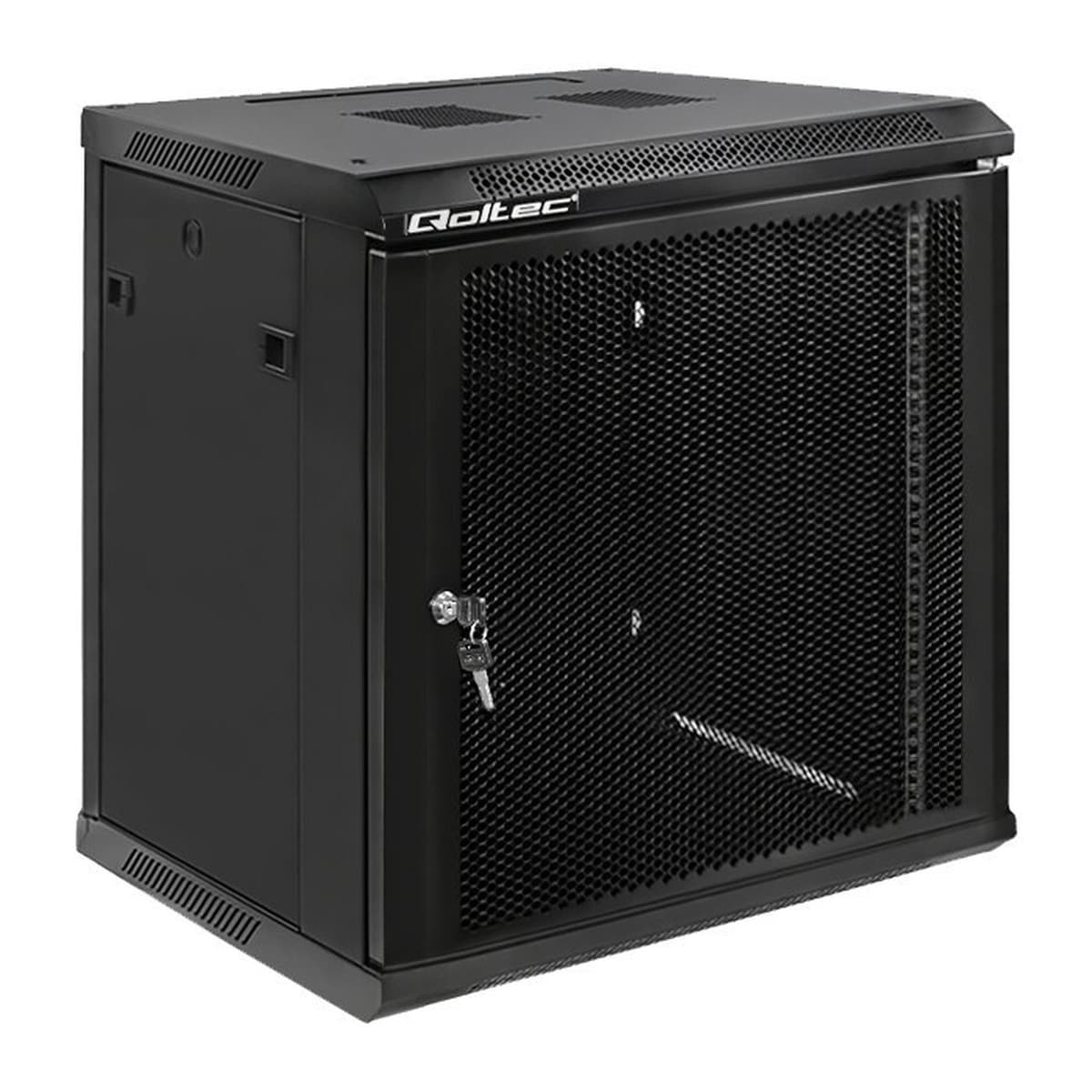 Szafa RACK 19" Qoltec 12U 600x635x450 Perforowane drzwi Wisząca