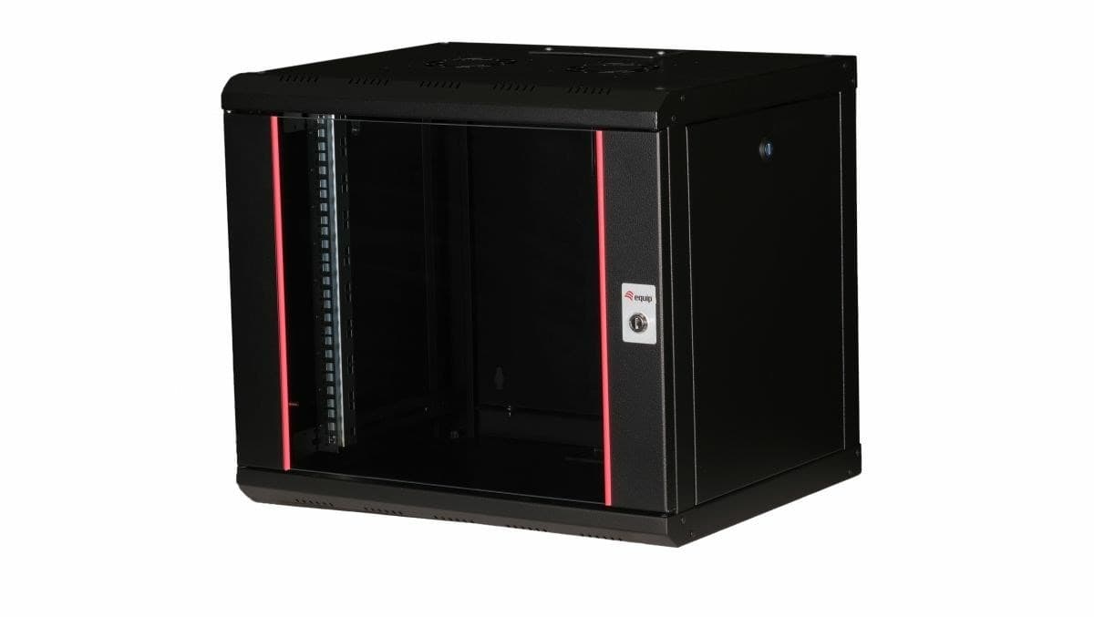 Szafa sieciowa Equip 19" 9U 600x450mm z drzwiami szklanymi, czarna