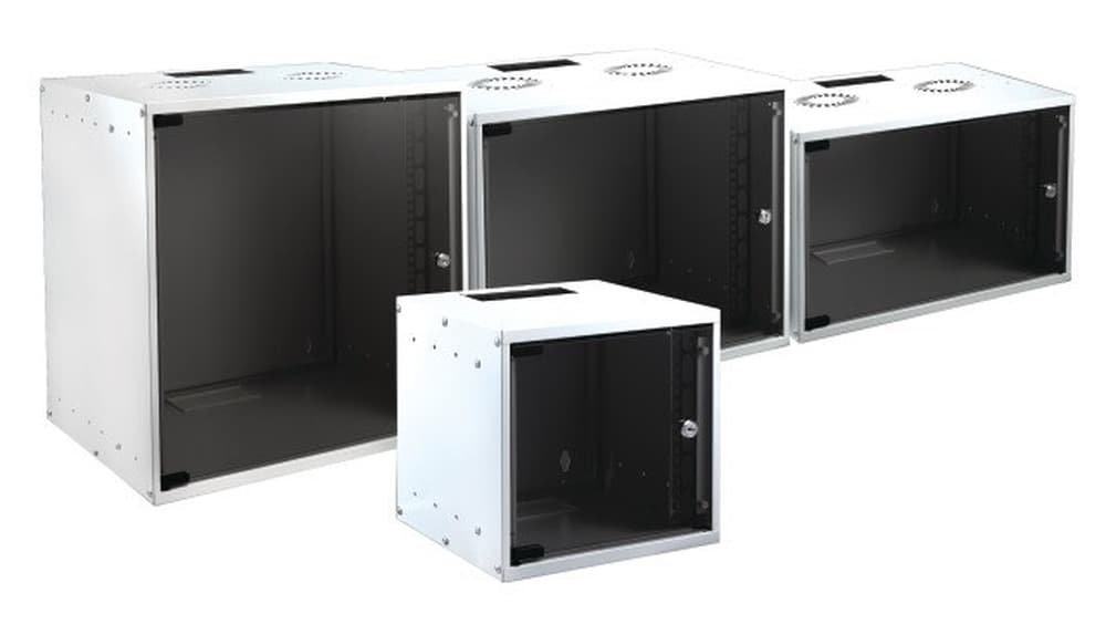 Szafka sieciowa wisząca EFB 19" 9HE, głębokość 600mm, biała, nielakierowana