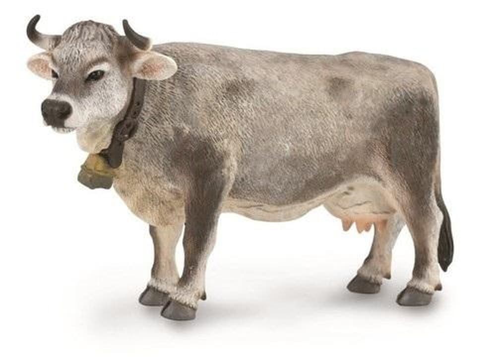 Szara krowa tyrolska figurka kolekcjonerska Collecta