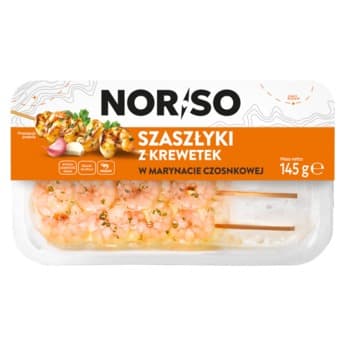Szaszłyki z krewetek w marynacie czosnkowej 145 g