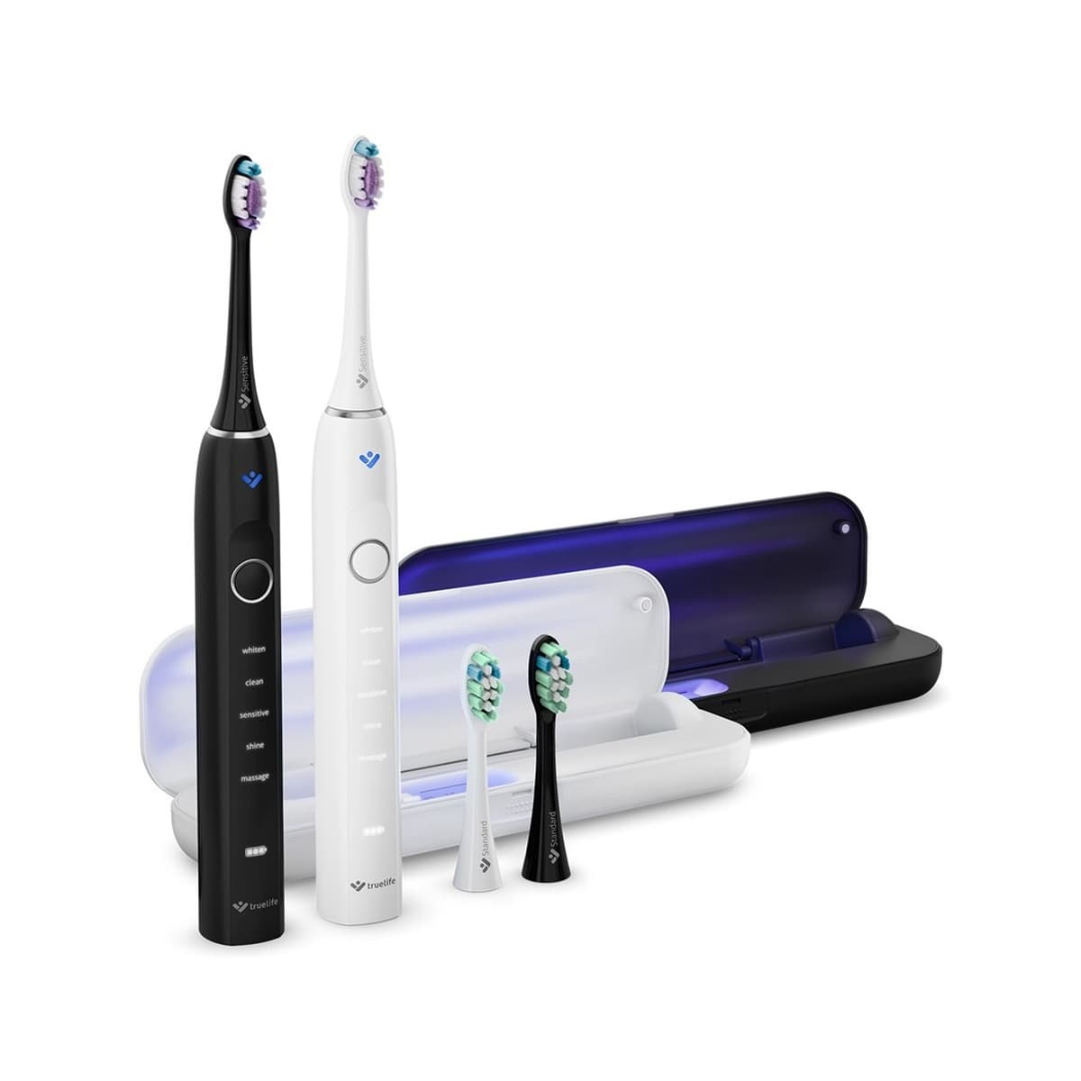 Szczoteczka soniczna TrueLife SonicBrush Clean70 UV Duo 2 rączki 4 końcówki