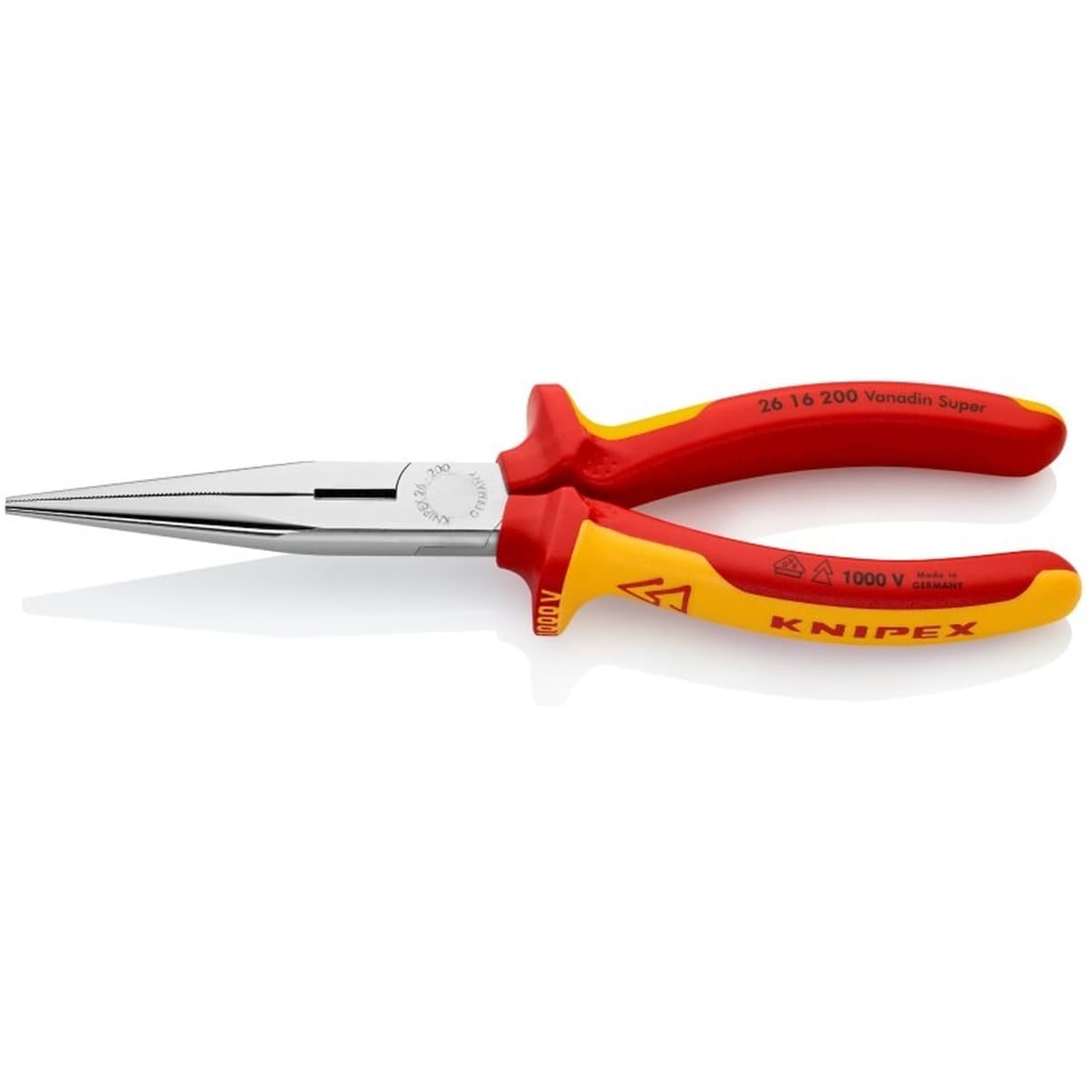 Szczypce izolowane 1000V proste wydłużone półokrągłe 200 mm KNIPEX