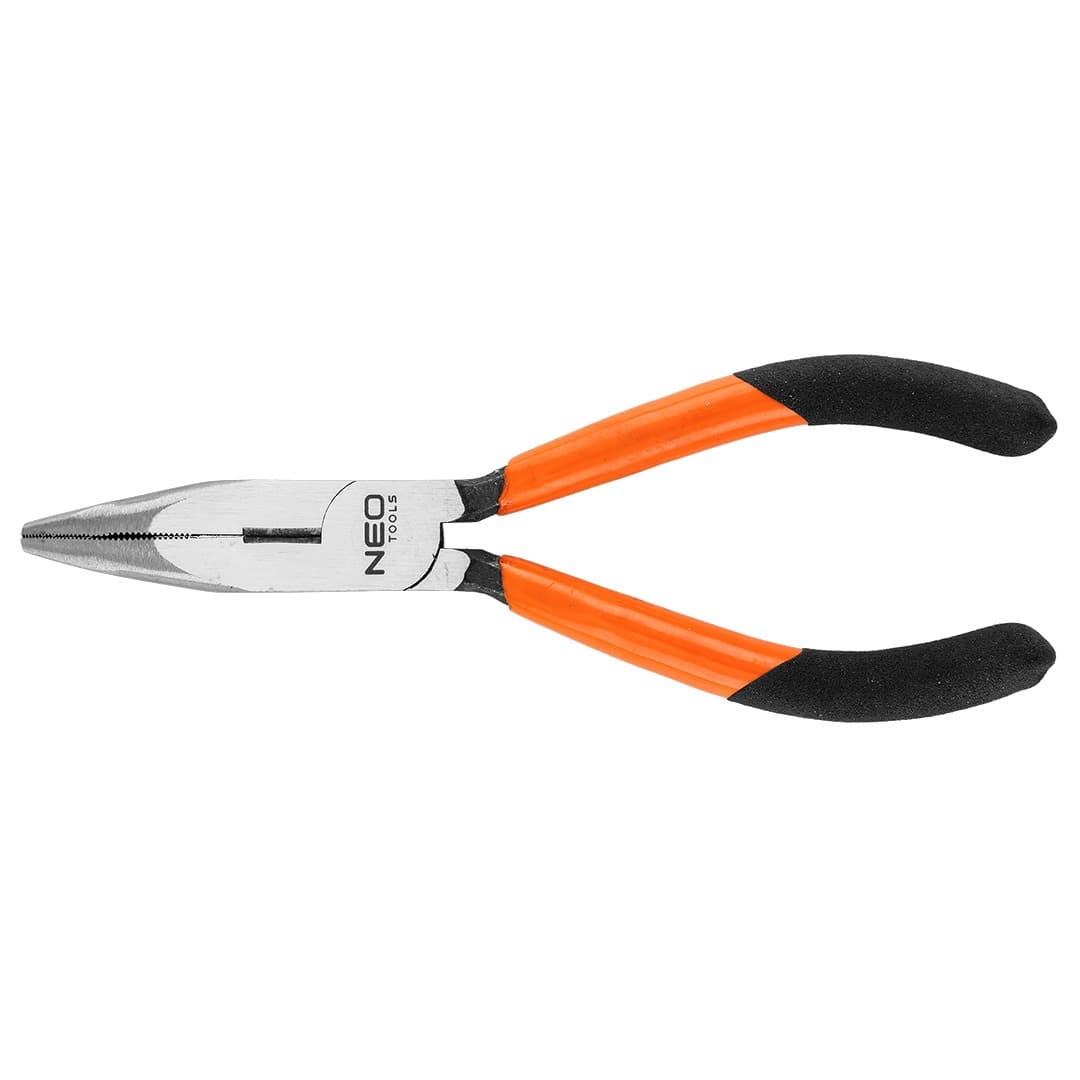 Szczypce wydłużone wygięte 160 mm z uchwytem PVC