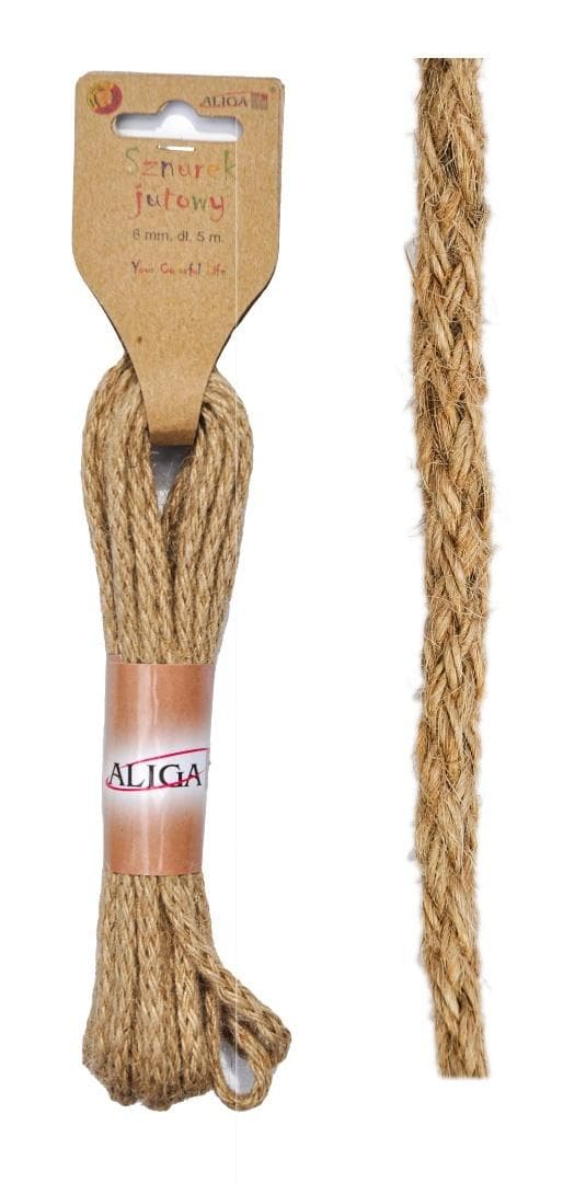 Sznurek jutowy 6 mm 5 m Aliga