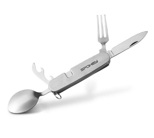Sztućce turystyczne 4w1 ze stali nierdzewnej Spokey 9 cm