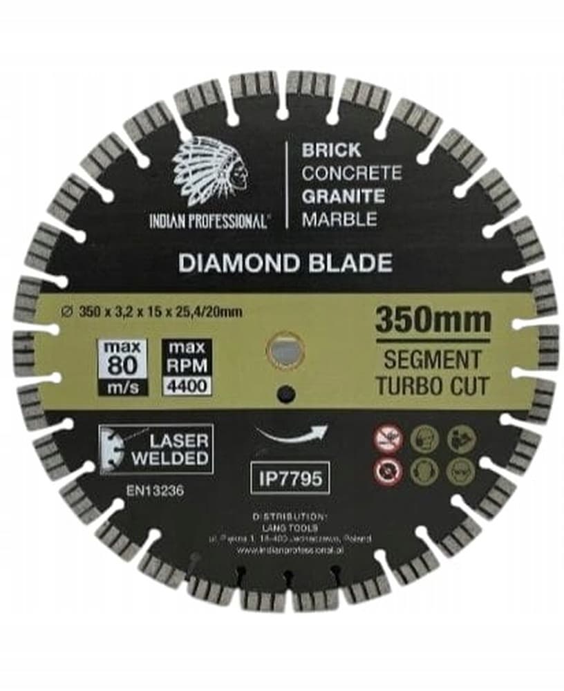 Tarcza diamentowa 350mm Segment Turbo Cut INDIAN PROFESSIONAL