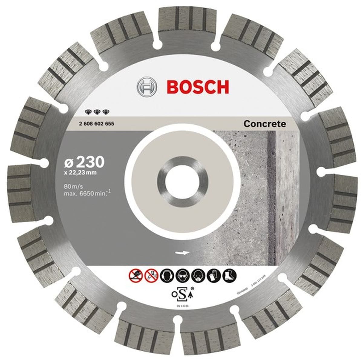 Tarcza diamentowa Bosch 150x22 mm do betonu