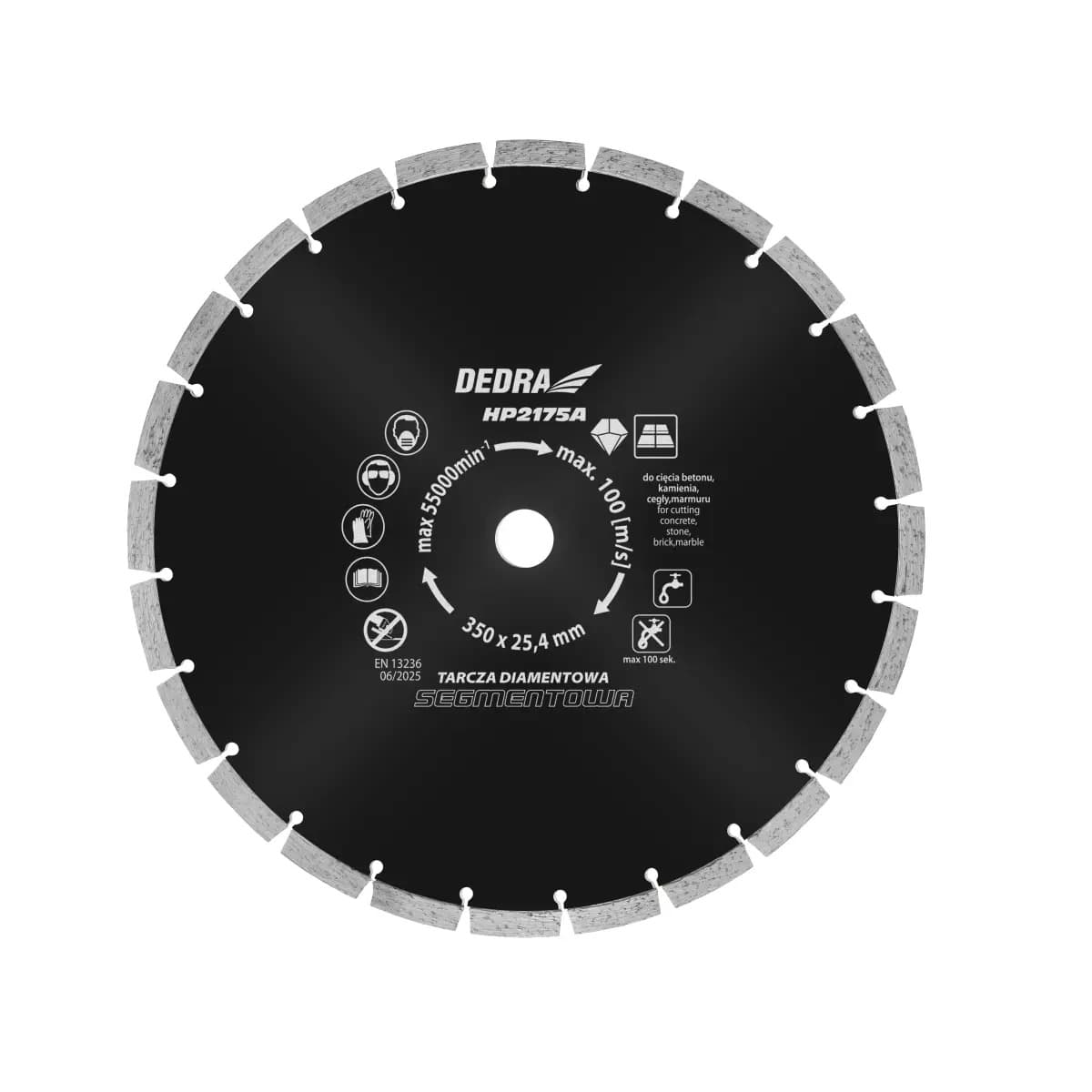 Tarcza diamentowa segmentowa do betonu 400 x 25,4 mm 100 m/s
