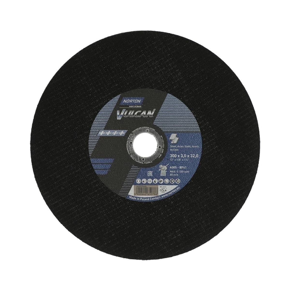 Tarcze tnące Norton Vulcan do metalu 300x3.0x32mm A30S (10+1 szt.)