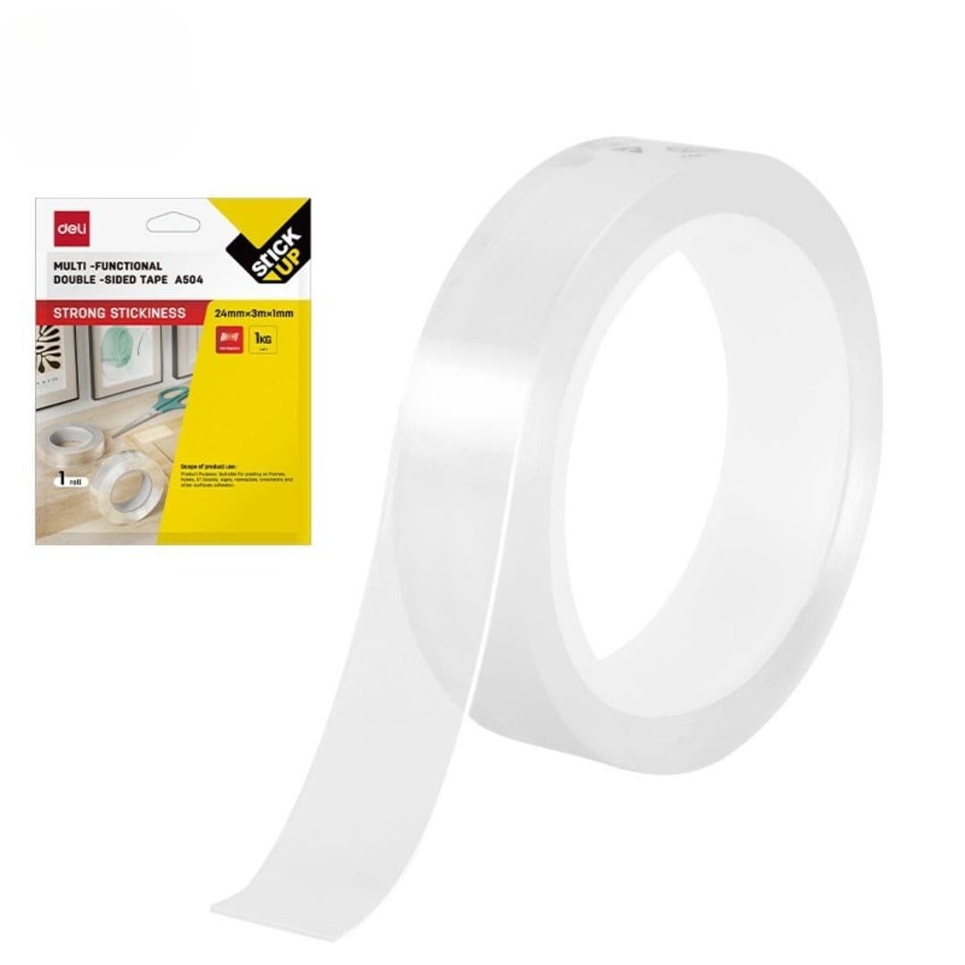 Taśma dwustronna wielofunkcyjna transparentna 1mmx24mmx3m