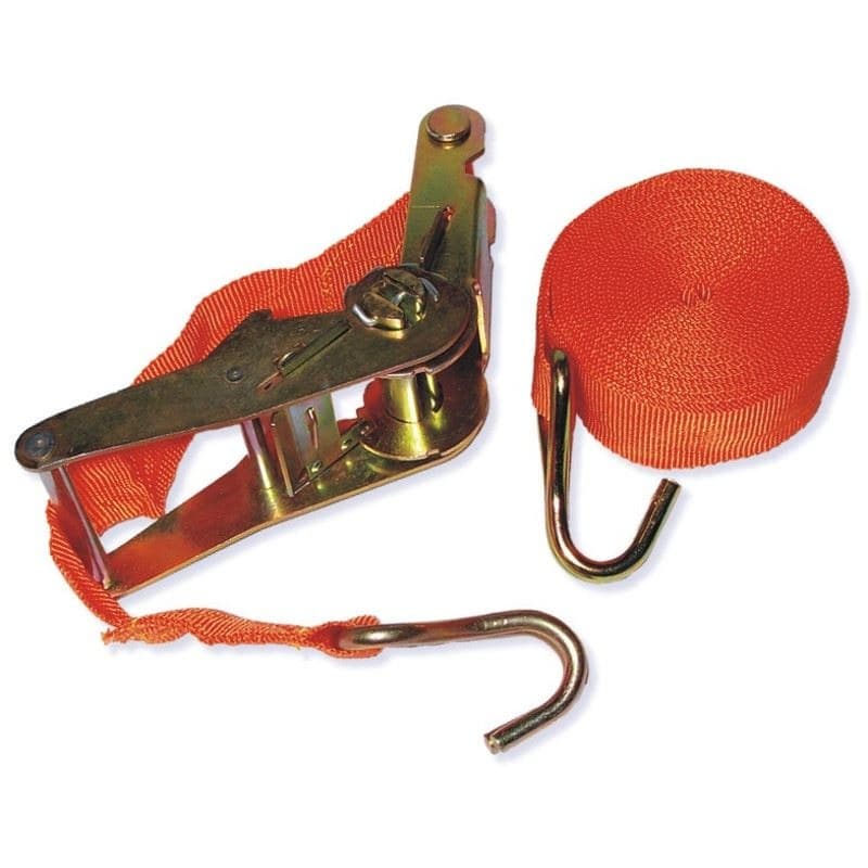 Taśma mocująca z hakami i napinaczem 4.5 m x 50 mm, udźwig 765 kg