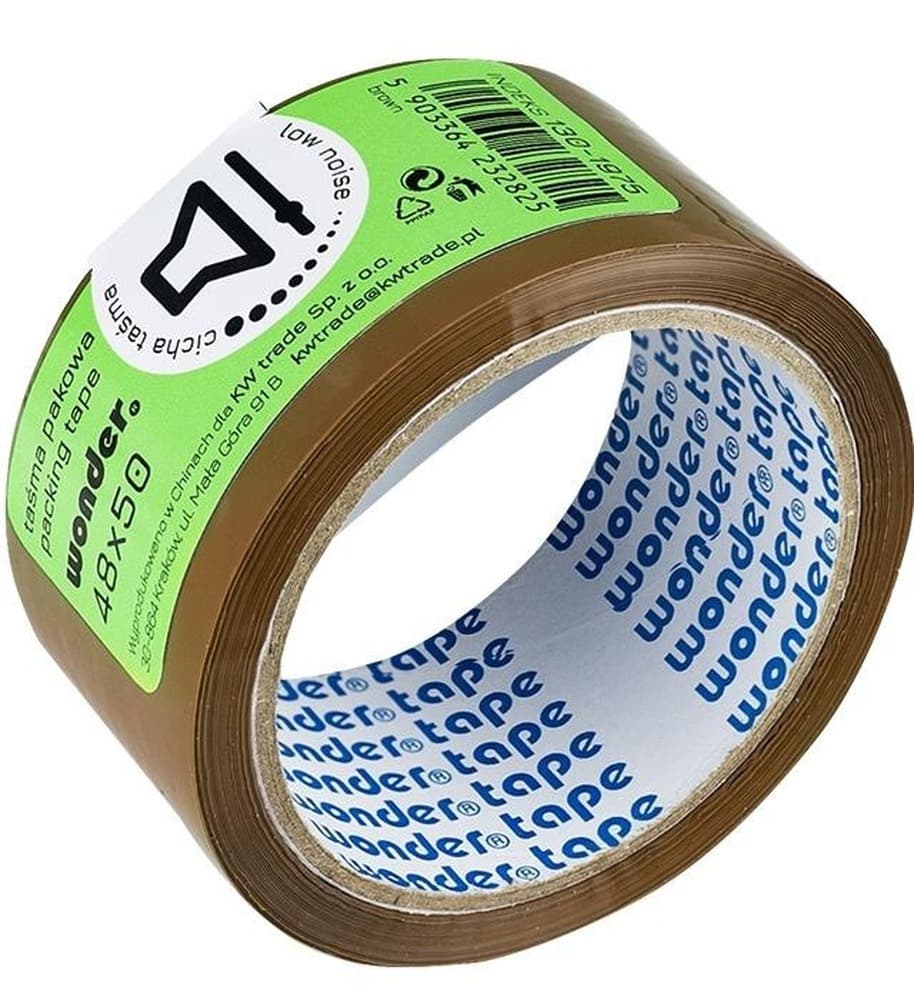 Taśma pakowa cicha Wonder 48 mm x 50 m brązowa