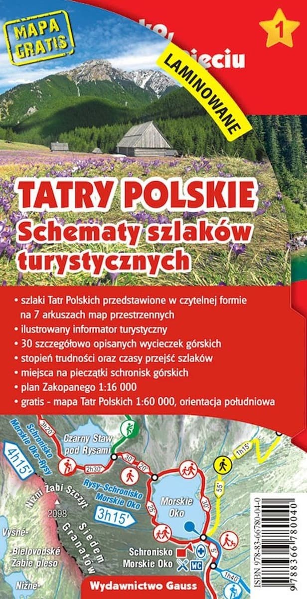 Tatry Polskie. Schematy Szlaków Turystycznych Laminowane, Wydanie 3